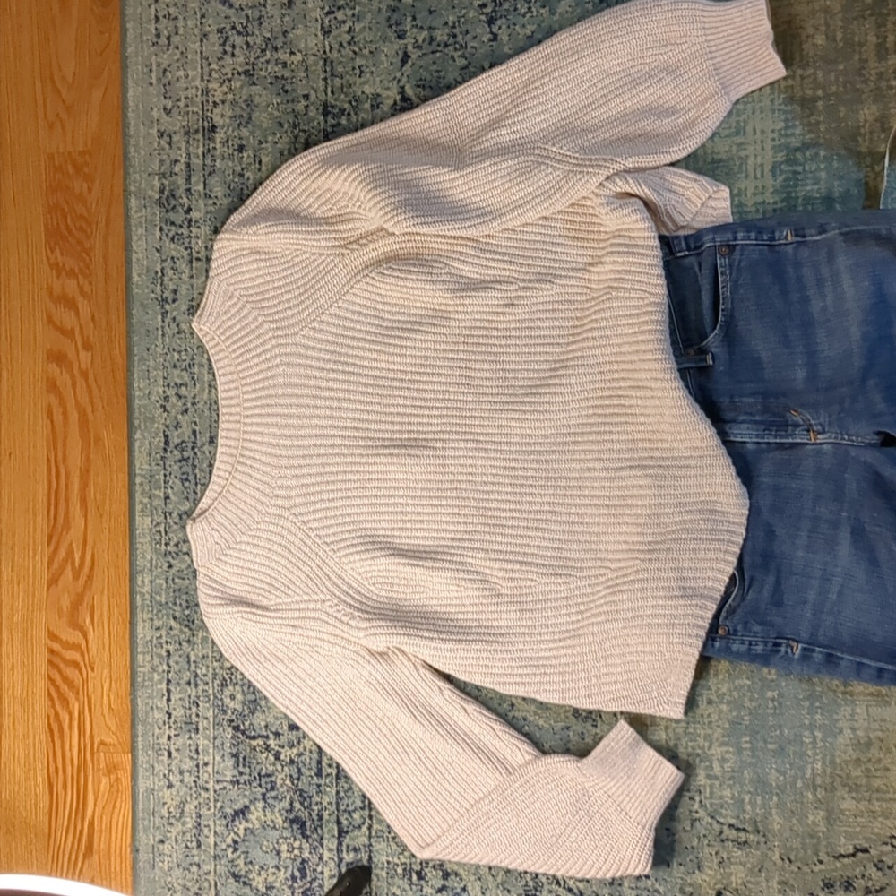 GAP Beige marled cotton sweater